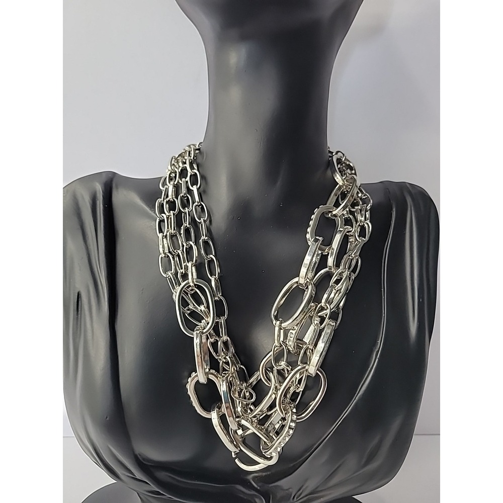 New Lane Bryant Necklace Chain Operaā Flapper Silver Tone Jewelry Costume